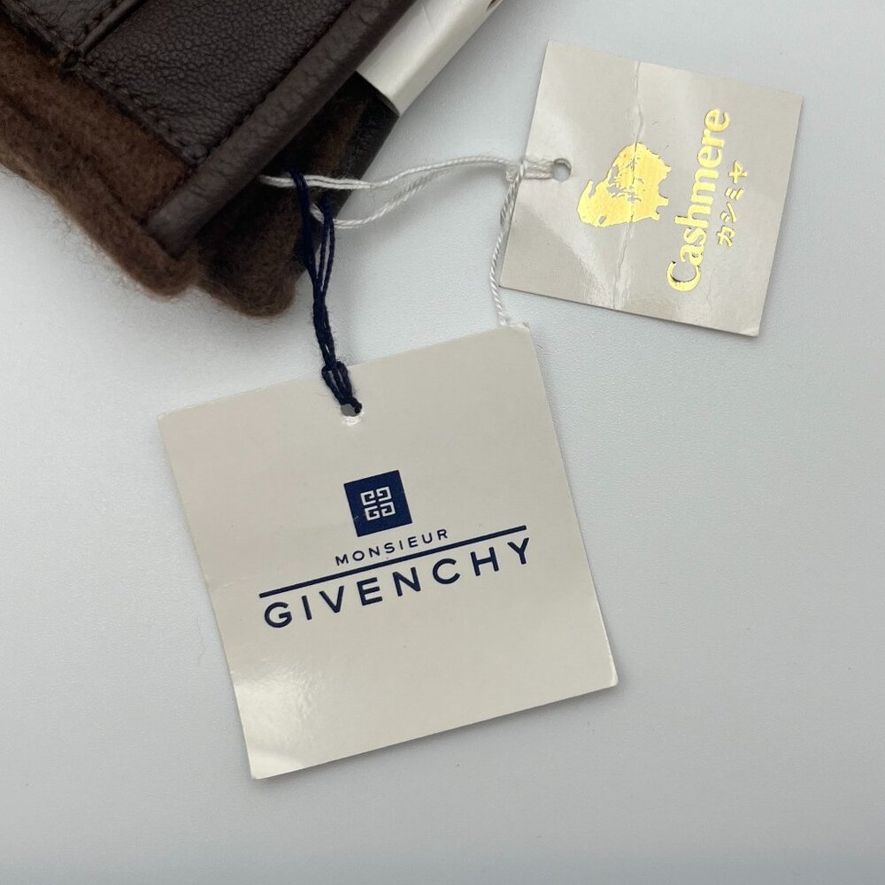 Men's Givenchy Leather and Cashmere Gloves - Picture 4 of 6
